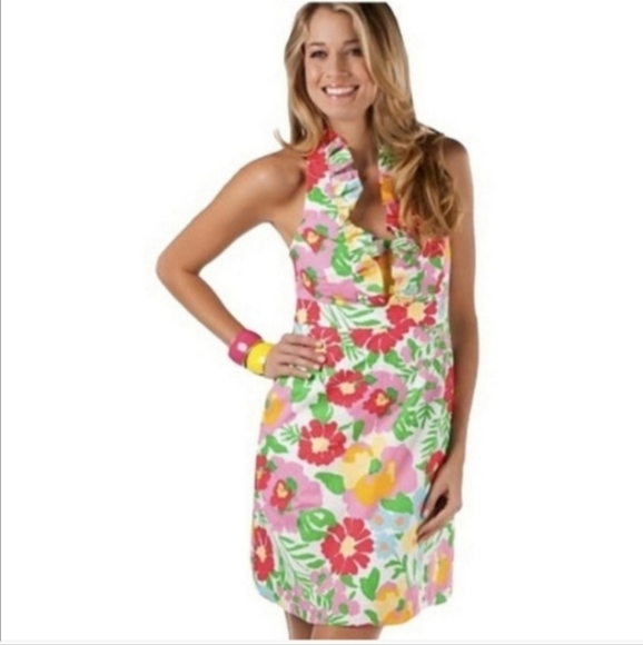 Lilly Pulitzer Lavin Halter Dress Floral Size 2 - Picture 13 of 13